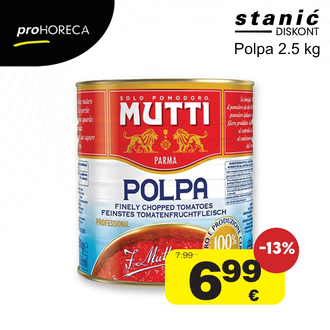 Mutti polpa gastro pakiranje